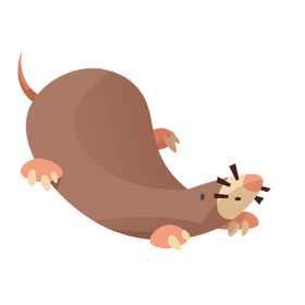 Mole digging clipart