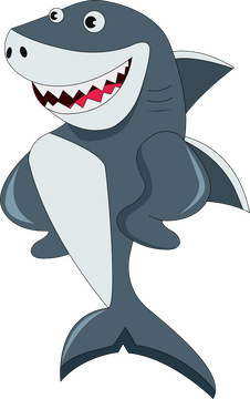 Funny shark clipart