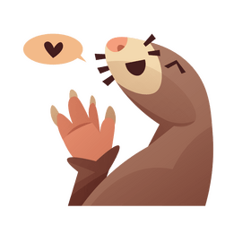 Mole saying hi clipart