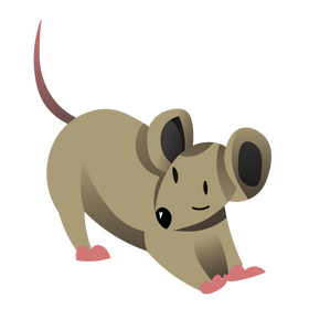 Cute mouse playful clipart