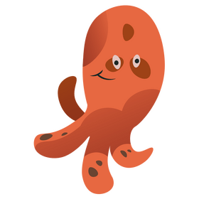 Cute octopus dude cartoon clipart