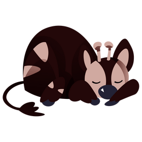 Okapi sleeping clipart