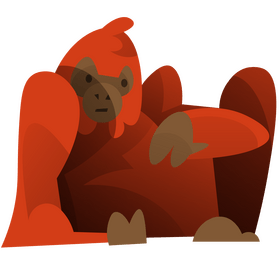 Orangutan resting clipart