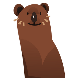 Cute otter cartoon clipart
