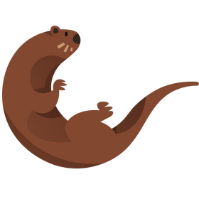 Otter cartoon clipart