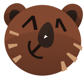 Happy otter face clipart