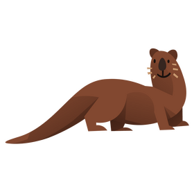 Otter cartoon clipart