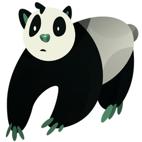 Cartoon panda animal clipart