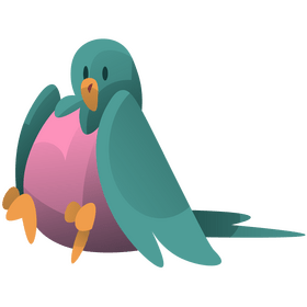 Parrot sitting cartoon clipart