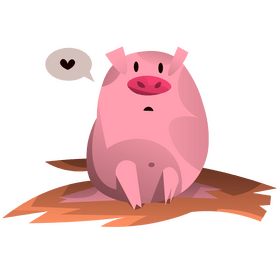 Pig heart clipart