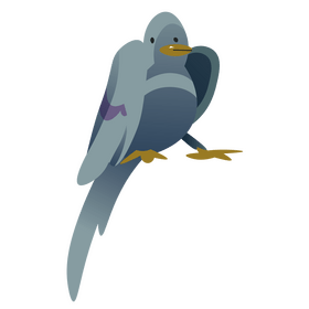 Pigeon sitting clipart