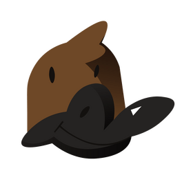 Cartoon platypus head clipart