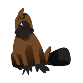 Platypus sitting clipart