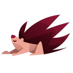 Cute porcupine clipart