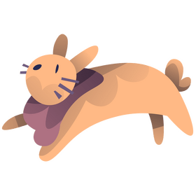 Cartoon rabbit jumping clipart