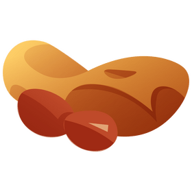 Peanuts shell nuts clipart