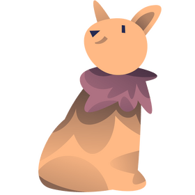 Cute rabbit sitting clipart