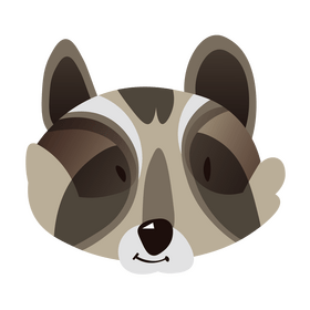 Racoon head clipart