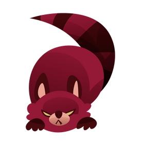 Red panda cartoon clipart