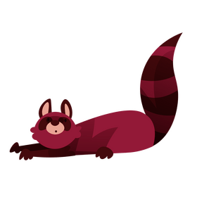 Cute red panda cartoon clipart