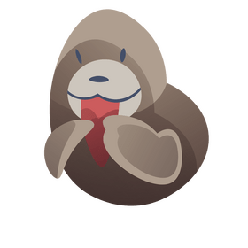 Cute seal tongue clipart