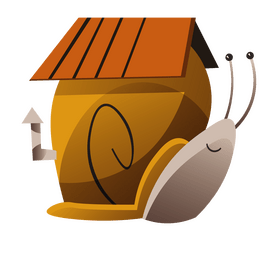 Cartoon snail house clipart