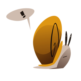 Snail scared clipart