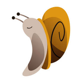 Cute snail playful clipart