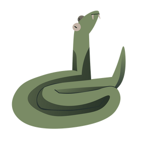 Green snake cartoon clipart