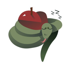Snake sleeping clipart