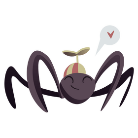 Cartoon cute spider love clipart
