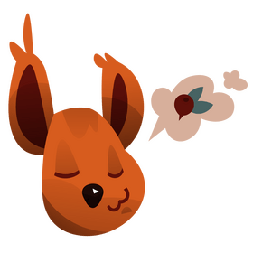 Cartoon squirrel dreaming clipart