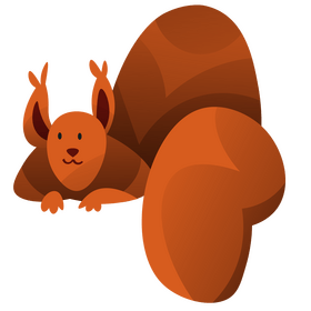 Squirrel lying clipart