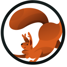 Squirrel in wheel clipart