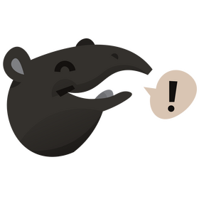 Cartoon tapir happy clipart