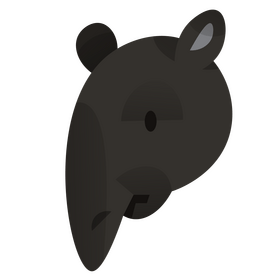 Tapir head clipart