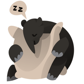 Tapir sleeping clipart