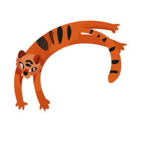 Tiger playful clipart