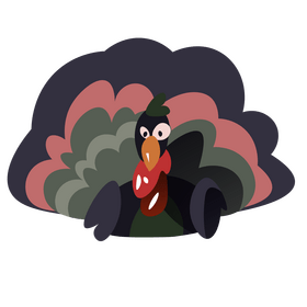 Turkey sitting clipart