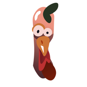 Cute turkey head clipart