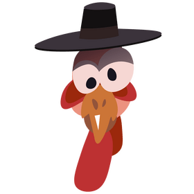 Cartoon turkey hat clipart