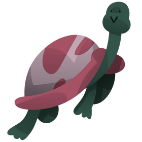 Turtle swimming clipart