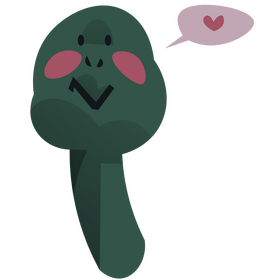 Cute turtle heart clipart