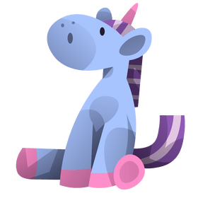 Unicorn suprised clipart