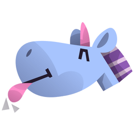 Unicorn tongue clipart