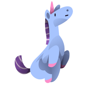 Cartoon unicorn clipart
