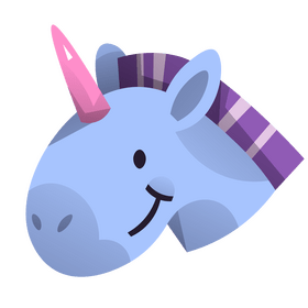 Cartoon unicorn head clipart