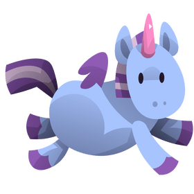 Unicorn flying clipart