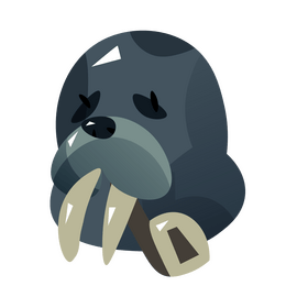 Walrus head clipart