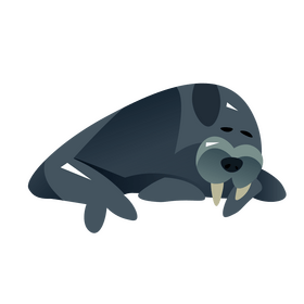 Walrus sleeping clipart